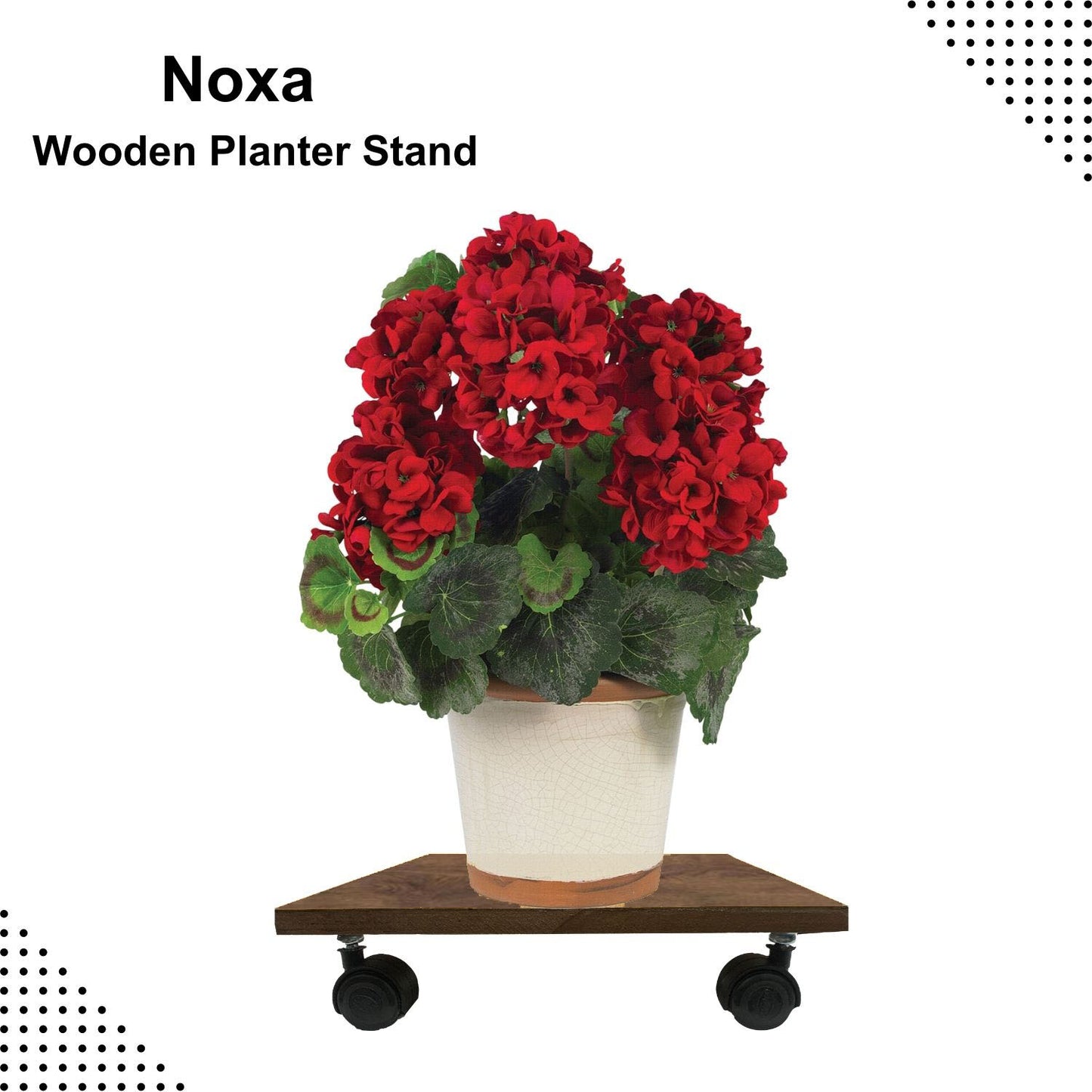 Noxa - Wooden Pot Trolley - Wood Knott Texture