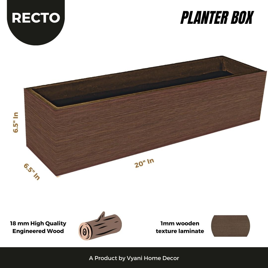 Recto - Wooden Planter Box - Wenge