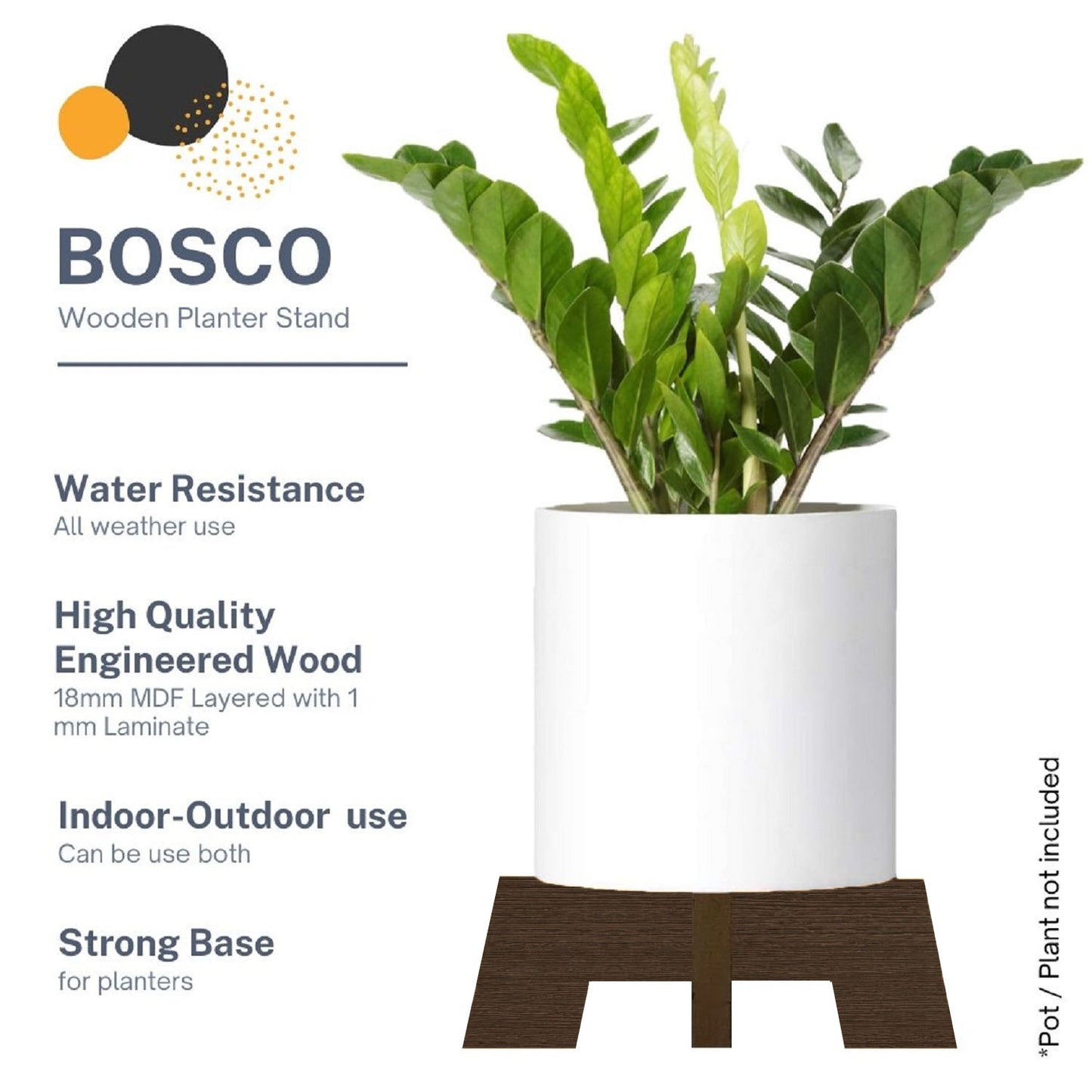 Bosco - Planter Stand - Wenge