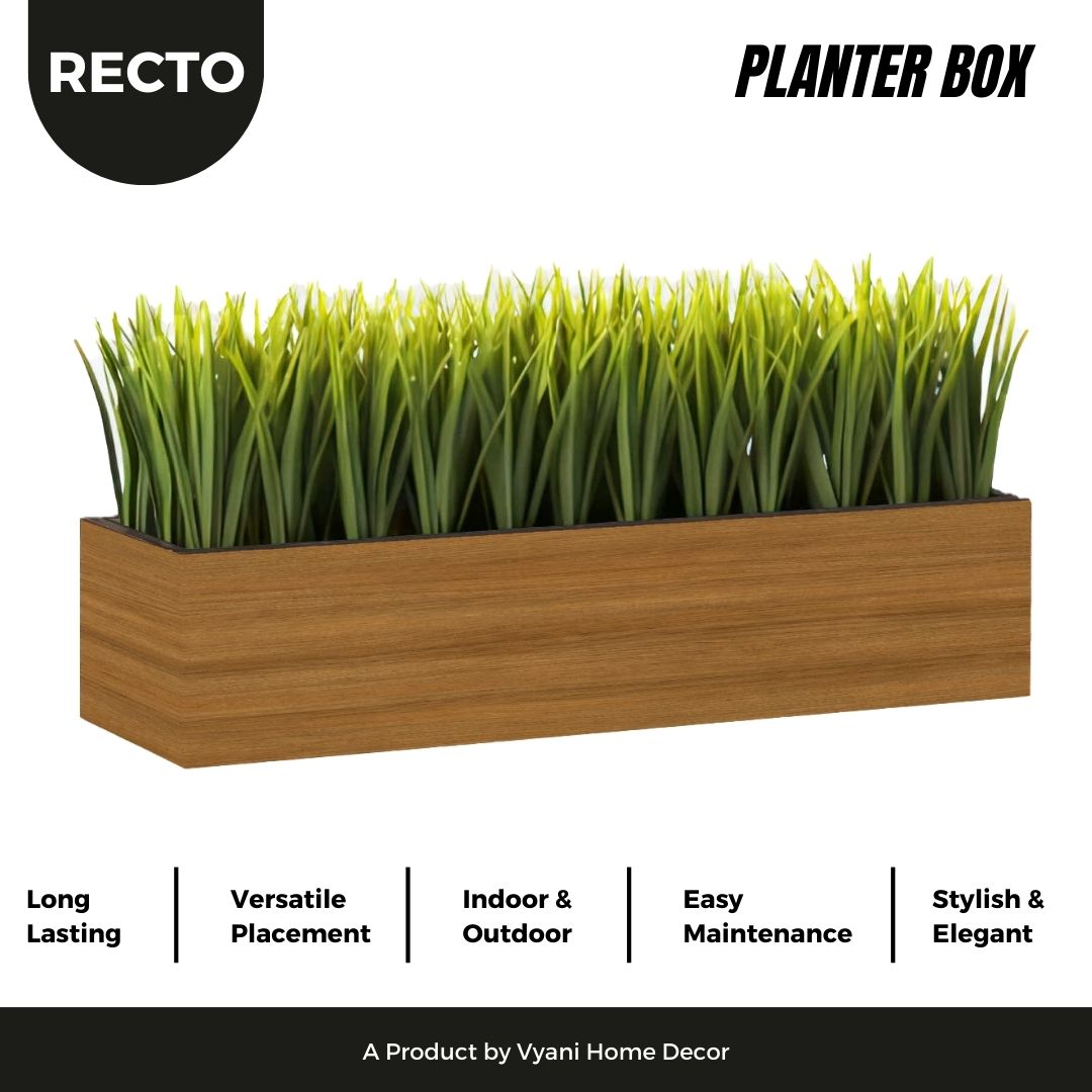 Recto - Wooden Planter Box - Wooden Texture